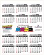 2023 Promotional Plastic Card Calendar 8.5x11 Full-Color Imprint Two Sides - 30 pt. Grid Style D