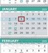 Custom 4 Month View Calendar Item UG-674 Grids details