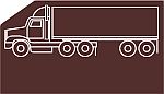 FC_Semi_Truck shaped stick-up self-adhesive calendar