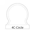 4C-Circle shaped stick-up self-adhesive calendar