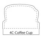 4C-Coffee_Cup shaped stick-up self-adhesive calendar