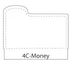 4C-Money shaped stick-up self-adhesive calendar
