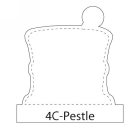 4C-Pestle shaped stick-up self-adhesive calendar