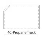 4C-Propane_Truck shaped stick-up self-adhesive calendar