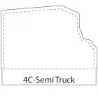 4C-Semi-Truck shaped stick-up self-adhesive calendar