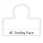 4C-Smiley_Face shaped stick-up self-adhesive calendar