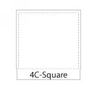 4C-Square shaped stick-up self-adhesive calendar
