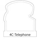 4C-Telephone shaped stick-up self-adhesive calendar