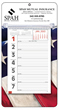 Weekly Memo Calendar w Big Numbers   - Patriotic thumbnail