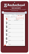 Promotional Big Numbers Weekly Memo Calendar  - Maroon thumbnail