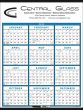 12 Month View Laminated Calendar Size 22