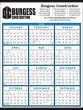 12 Month View Non-Laminated Large Format Calendar Size 22x29 thumbnail