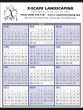 12 Months-In-View Wall Calendar Blue-Gray Grid (22x29)  thumbnail