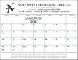 Promotional Desk Pad Calendar w Blue & Black imprint 22x17 thumbnail