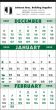 Single Panel 3-Month Wall Calendar (12 sheet) Julian Dates 13x25 thumbnail