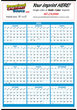 Year View Single Sheet Calendar 20.75x28.75  Blue & Black thumbnail