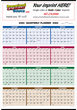 12 Month View Planner Calendar 4-Color Size 22x29 | 2024 thumbnail