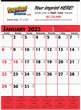 Contractor Calendar Planner Red & Black thumbnail