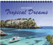 3 Month Wall Calendar With Tropical Images 2 Panel thumbnail