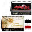 Fast Cars Desk Calendar With Foil Stamped Ad Copy thumbnail