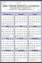 Large Year-In-View Planner Calendar 27x39 Blue & Black thumbnail