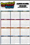 Year-In-View Wall Planner Calendar with Multicolor Grid 25x38 thumbnail