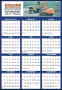 Large Custom Year-In-View Wall Calendar Full Color, 27x39, Tinned top and bottom thumbnail