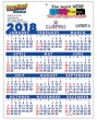 Laminated Plastic Year At A Glance Calendar, Size 8.5x11 CMYK Two Sides Print - 14 pt. thumbnail