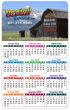 Laminated Plastic Year-In-View Calendar, Size 5.25x8.5 with Custom Full-Color Imprint Two Sides - 14 pt. thumbnail