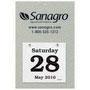 Daily Date Calendar Foil Stamped  Size 8-3/8x12-3/8 with 6x5-1/2 refillable date pad thumbnail